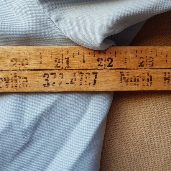 vintage baby blue raincoat trench coat - Picture 7 of 7